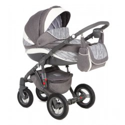 B50 - Детская коляска Adamex Barletta NEW 2 в 1 Ecco кожа 50%